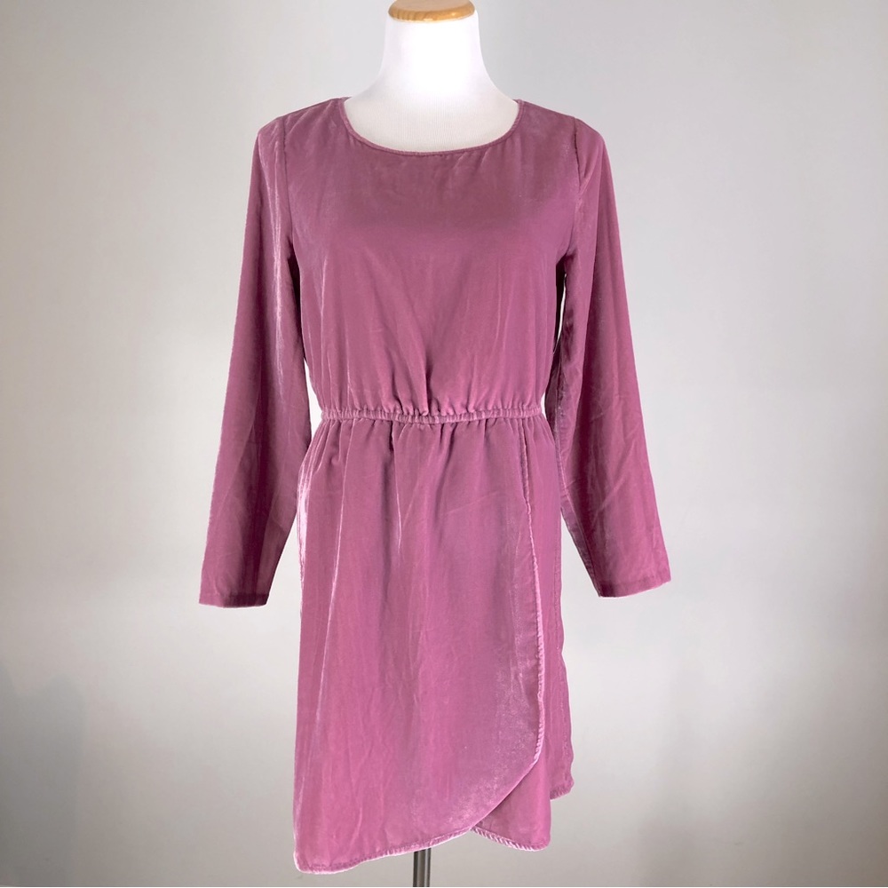 New JCrew pink velours dress size 4